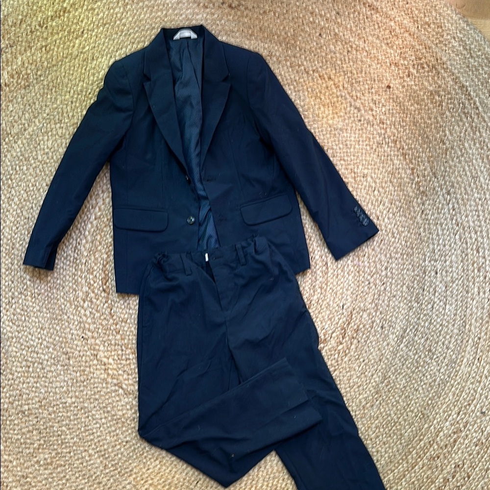 Boys Navy Suit Set | Size 10 + 12 | Wedding Church Ring Bearer | Jacket + Pants